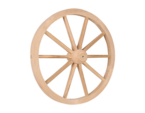 Wooden wheel from the carriage