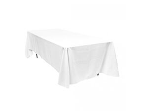 Square banquet table incl. white sateen tablecloth