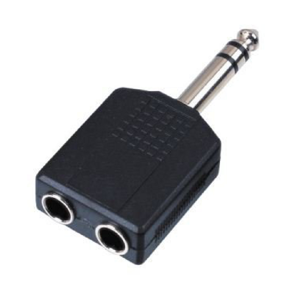 Reduction 2x Jack F 6.3 mm - Jack M 6.3 mm