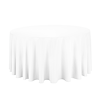 Satin round tablecloth - white, ⌀ 320 cm