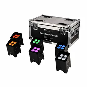 Battery LED light Stairville 4x15W RGBAW UV LED - SET 6 pcs